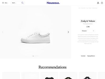 Exploratory Product Page clean commerce design e commerce ecommerce fashion fashion shop luxury luxury fashion minimal minimalism product page shop shopping simple ui user interface ux web shop webshop