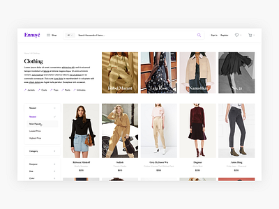 Category Page - Exploration clean commerce design e commerce ecommerce fashion fashion shop luxury luxury fashion minimal minimalism shop shopping simple ui ux web shop webshop
