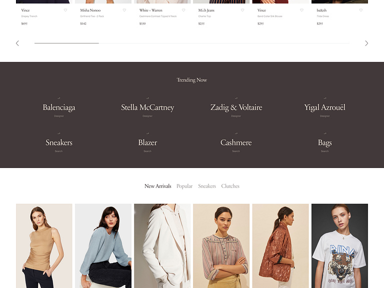 Homepage E-commerce Exploration by Jake Sunshine on Dribbble