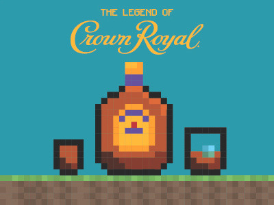 The Legend of Crown Royal 8 bit art direction crown royal design diageo illustration pixel