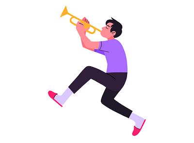 Life at home. 2d art art character character design design home home life illustration procreate trumpet