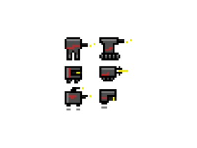 Robots (pixel art) design flat game character design game design icons illustration pixel art pixel art design pixel art icons pixel art illustration pixel art robots pixel illustration pixel robot art pixel robot design pixel robot icons pixel robot illustration pixel robots robot icons robot illustrations simple and clean