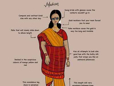 The quintessential Indian bride art comics illustration