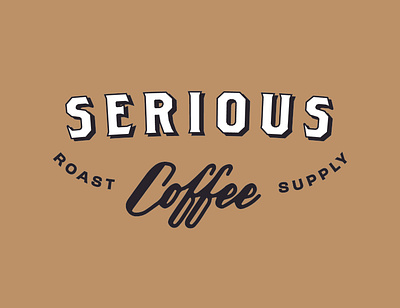 Serious Coffee Supply branding design illustration logo typography web