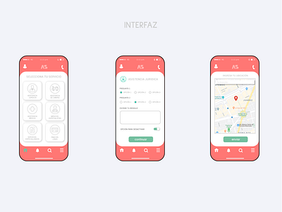 ASS APP INTERFACE app design app development design interactive interface ui ux vector