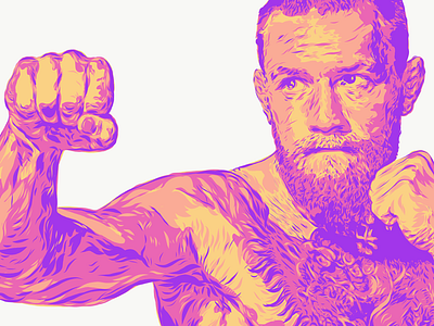 Conor Mcgregor apple art colour conor creative gradient illustration ipad pro mcgregor model portrait