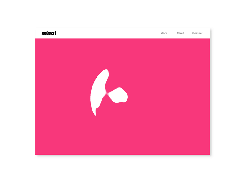 Minal Studio Website Landing page preview abstract animation branding colour graphic identity minimal motion shapes typography wave website