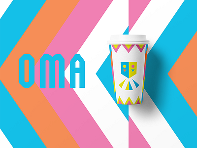 OMA Coffee Branding branding coffee colour design illustration line logo mask minimal packaging shapes typography