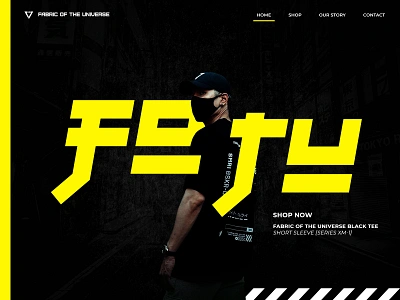 Streetwear Brand Landing Page app branding design fabricoftheuniverse streetwear typography ui uidaily uidailychallenge uidesign uidesigner uxdaily uxdesigner