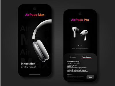 Apple UI Concept airpodsmax airpodspro app appdesign appdesigner apple branding design music ui uidaily uidesign uidesigner uxdaily uxdesigner