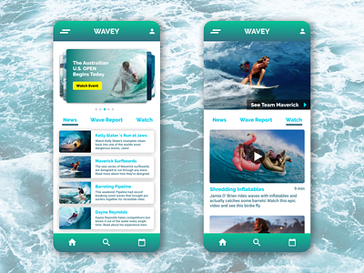Surf App Concept app appdesign branding design surf surfapp surfing surfline ui uidaily uidesign uidesigner uxdaily uxdesigner