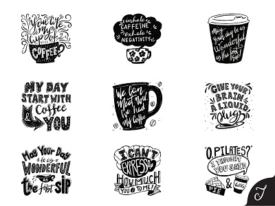 Let's Have Coffee app coffee coffee bean coffee cup design graphic icon illustration imessage imessage stickers lettering art lettering artist line market sticker pack whatsapp