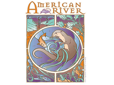 PARC Otter Illustration design festival illustration laurel mathe mystic otter parc river