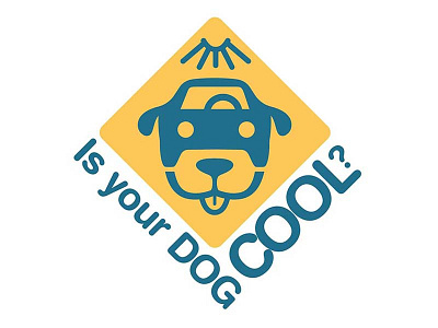 Is Your Dog Cool? Logo car design dog graphic hot identity laurel logo mathe mystic pet