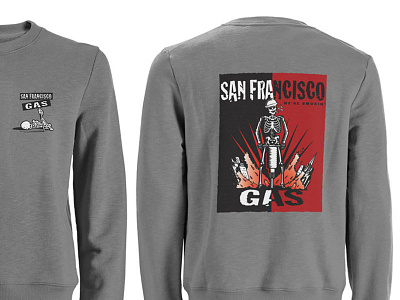 San Francisco Gas Shirts illustration laurel mathe skeleton t shirt tshirt