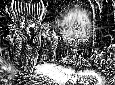 underworld dead occult original art pilgrim spirit