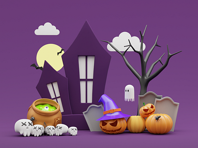 Halloween 3d character character design design graphic design illustration ui ux