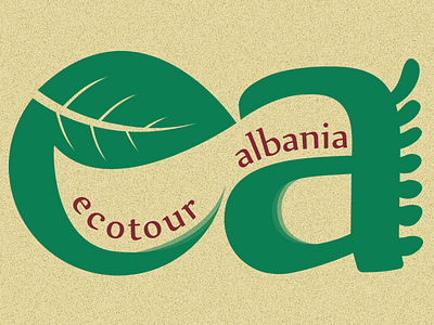 Logo Ecotour Albania leaf logo logo