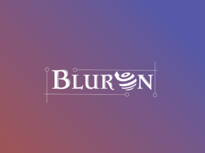 bluron tech LOGO design.