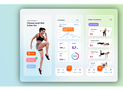 Fitness mobile app design design graphic design mobile app design ui ux