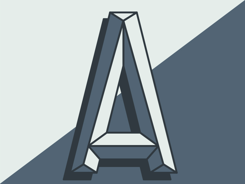 A - ABCs a animated gif animation gifathon letter letters motion type typography