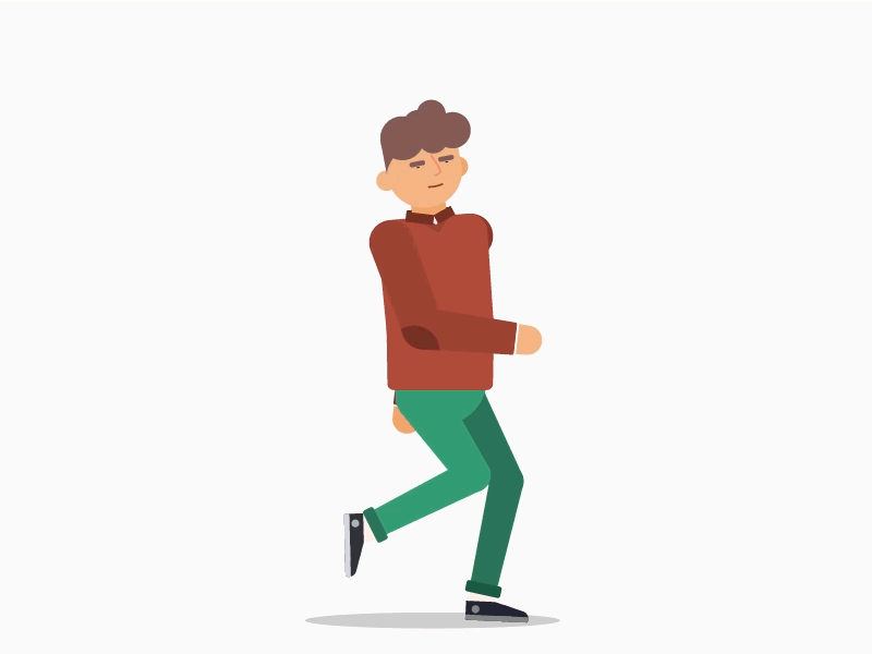 Runner character character animation character design gif loop motion motion design run run cycle running walk cycle