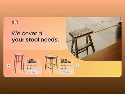 Stool Web UI design logo ui web website