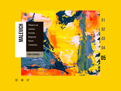 Malevich Art Gallery design ui ux web design website