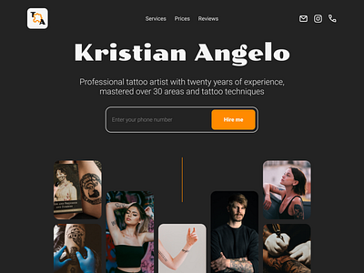 Tattoo master website design ui ux web web design website