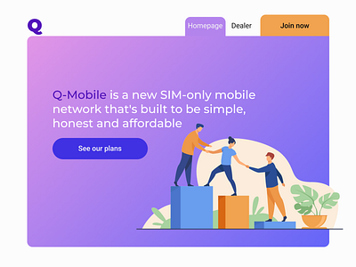 Mobile operator website art design ui ux web web design website