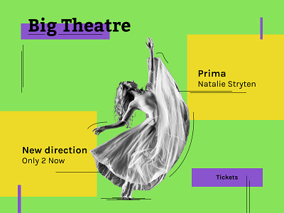 Big Theatre art design minimal typography ui web web design website