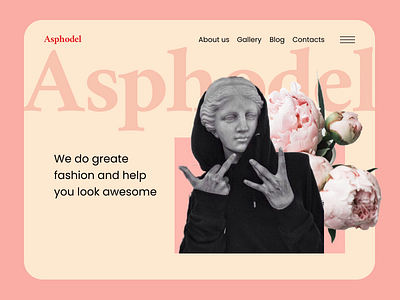 Asphodel art design typography ui ux web web design website