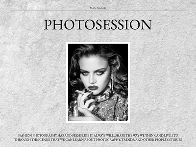 Fashion photographer website branding design ty typography ui ux web web design website