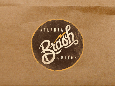 Brash Coffee V2 brash coffee ink lettering lightning