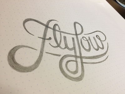 Fly Low Sketch fly low hand drawn lettering sketch