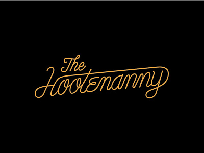 The Hootenanny Brewing Co. beer brewery lettering typography vector