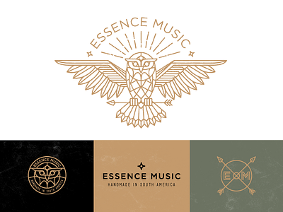 Essence Music Identity branding illustration logo mark owl
