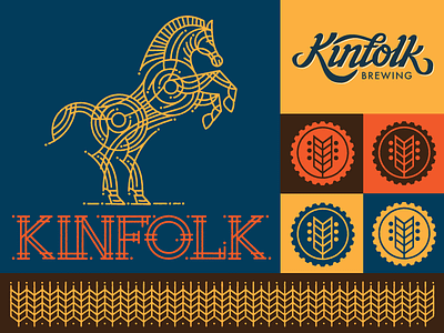 Kinfolk Branding Exploration (Barley System) barley beer branding brewery guitar horse illustration lettering mark