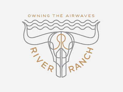 River Ranch Studio illustration music ox ranch river studio waves