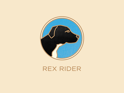 Rex Rider dog illustration monoline