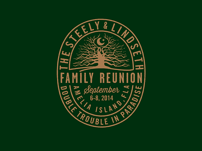 Family Reunion Badge family reunion illustration live oak tree