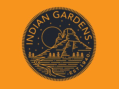 Indian Garden Badge badge landscape