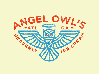 Ice Cream Cone Owl angel ice cream illustration owl