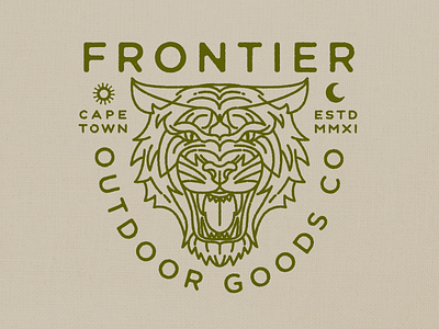 Frontier Outdoor Goods Co. illustration leopard liger rawr tiger