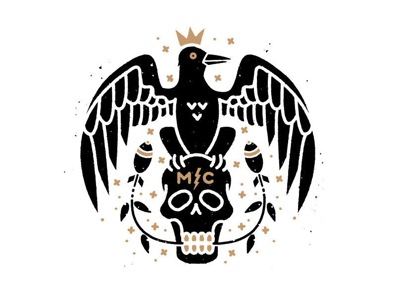 Monster Children - King Crow king crow skull bomb illustration gold teeth