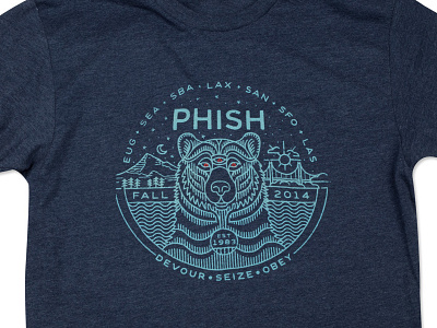 Phish Fall Tour Shirt bear illustration phish tshirt