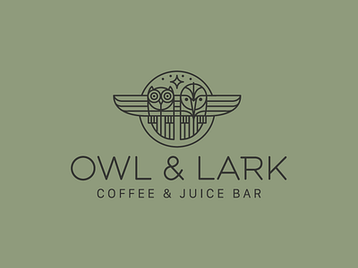 Owl & Lark mark illustration lark owl