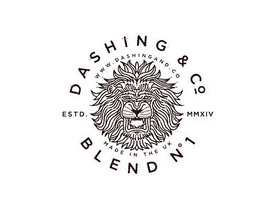 Dashing & Co. Lion Badge final badge illustration lion