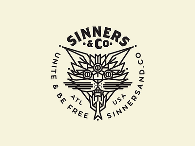 Sinners & Co. atlanta cat illustration sinners unite