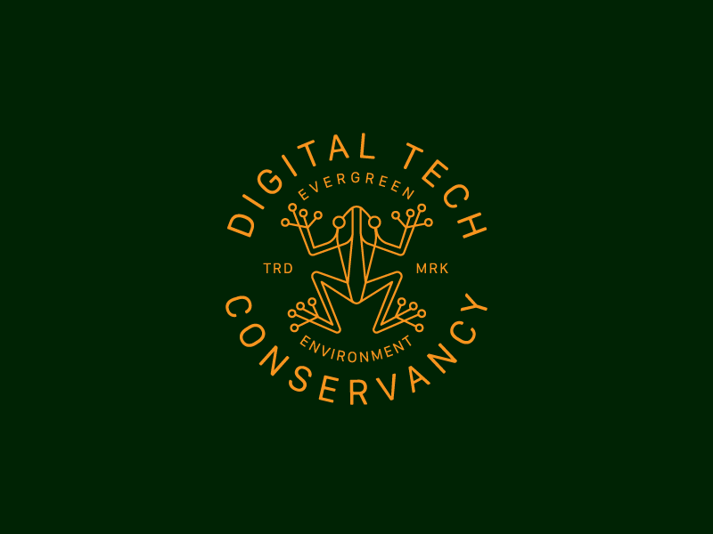 Digital Conservancy frog logo illustration mark digital conservancy